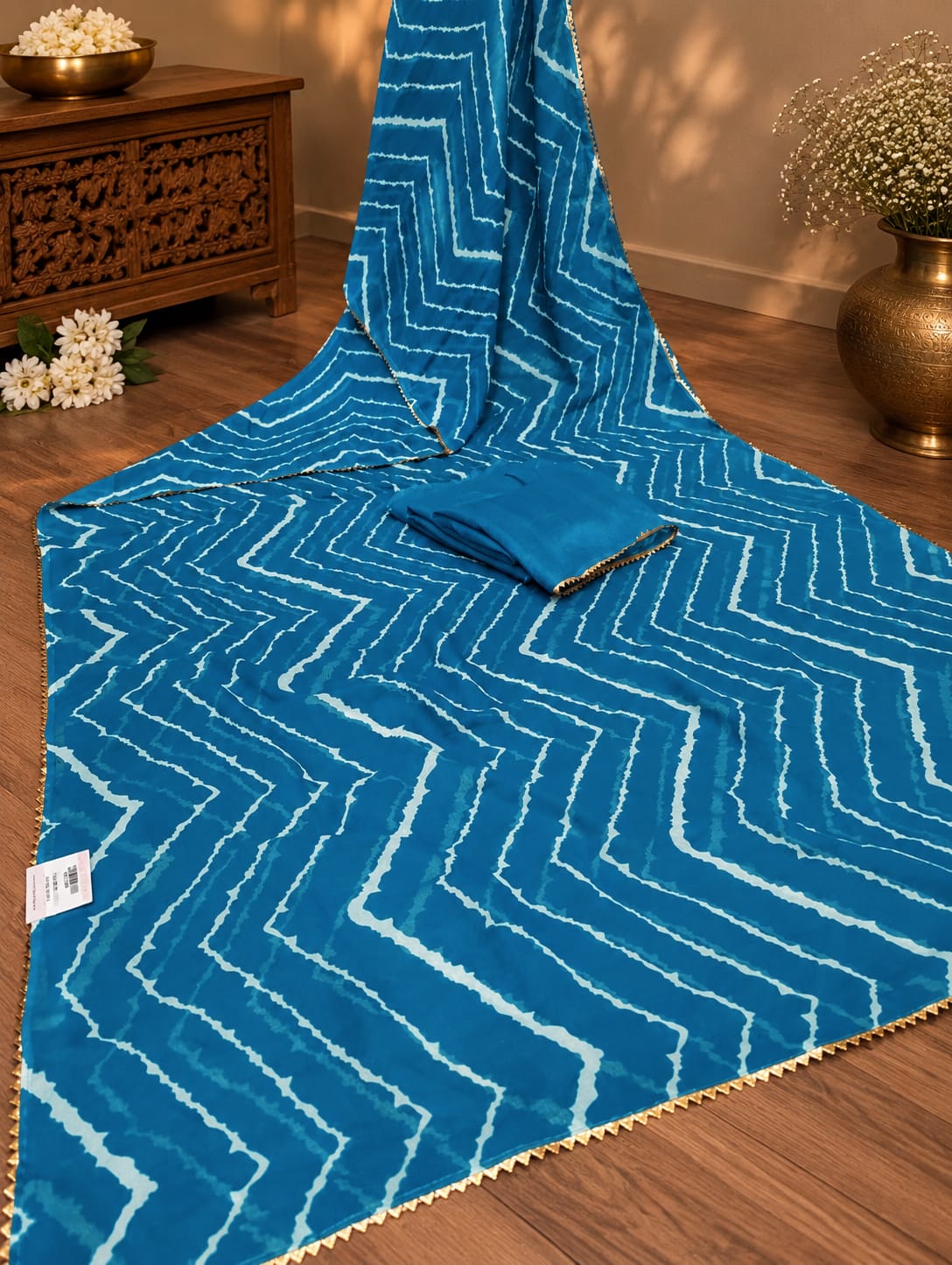 KcPc Designer Zig Zag Cotton Silk Saree for WomenSRK