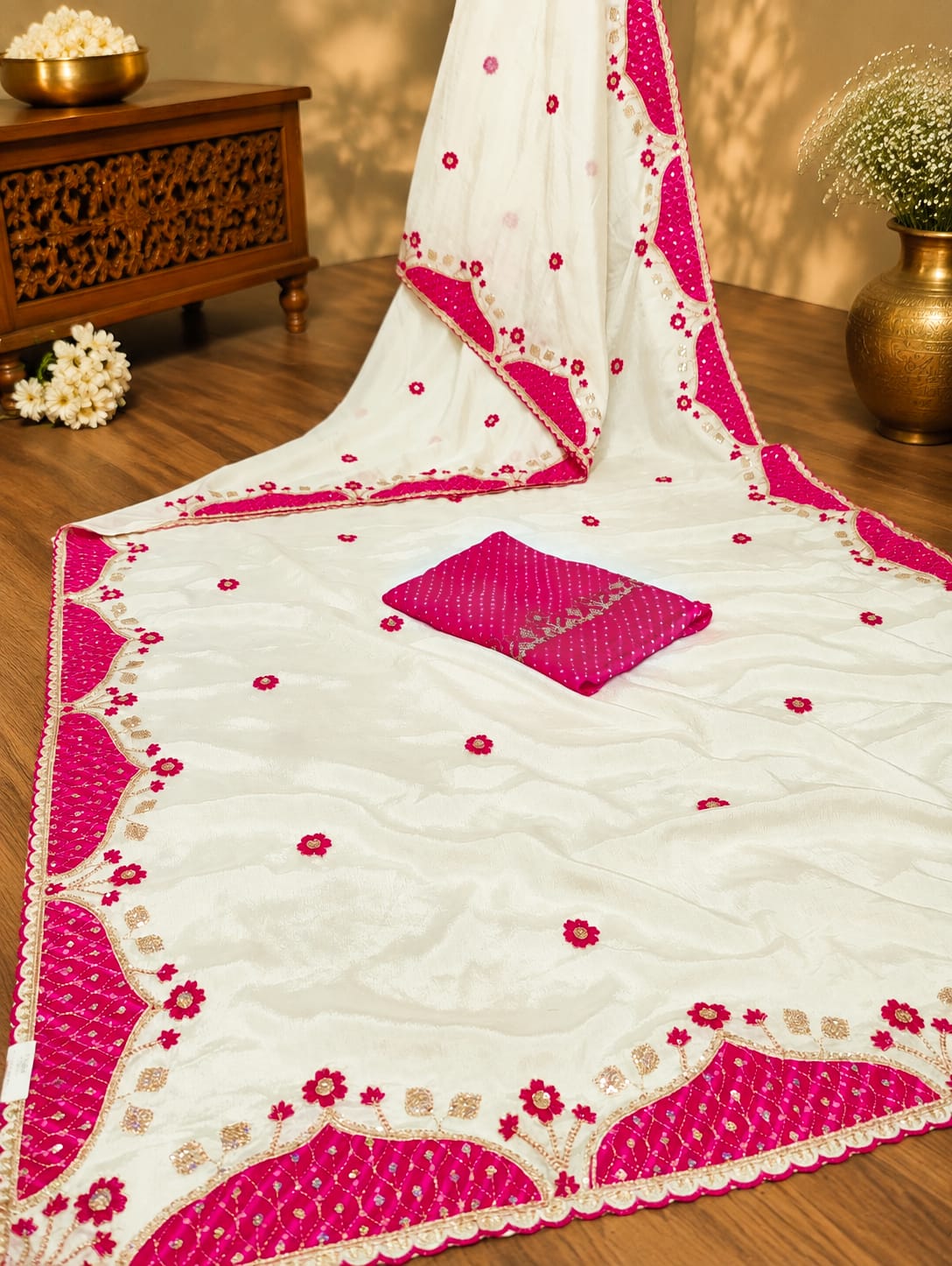 KcPc Premium Designer Saree with Rich Tari Work and Ethnic Elegance SWA