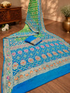 KcPc Pure Meenakari Khaddi Georgette Upada Janglaw Bandhani Neemzari Saree