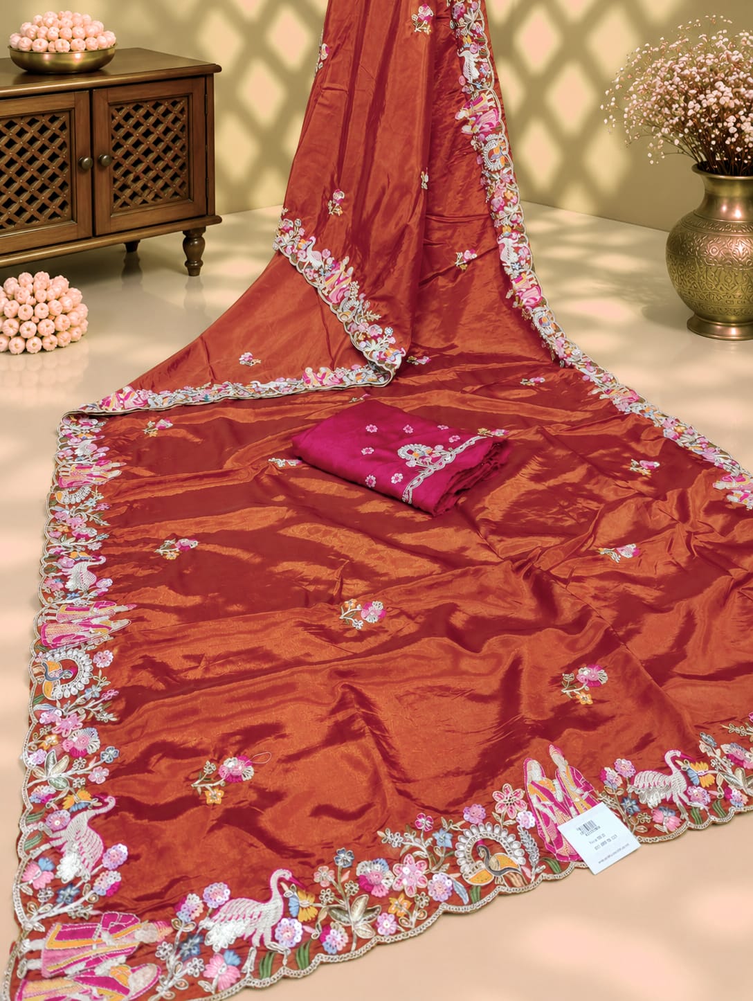 KcPc Premium HO Silk Saree with Beautiful Embroidery Work PDM