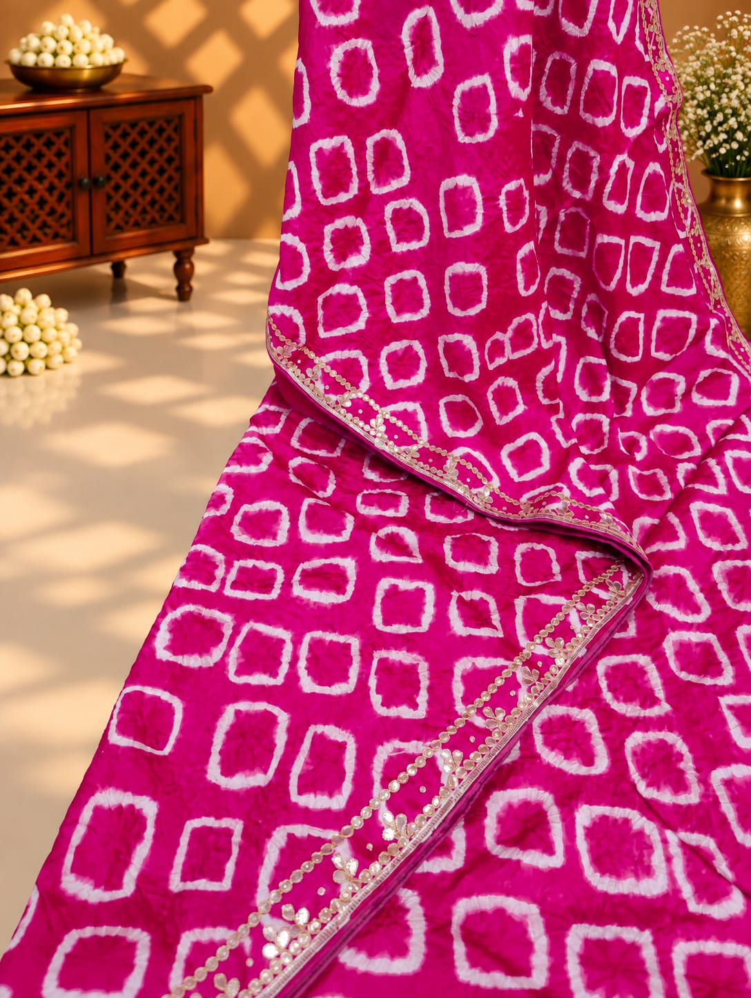 KcPc Modal Silk Traditional Saree with Gota Patti Work PRF