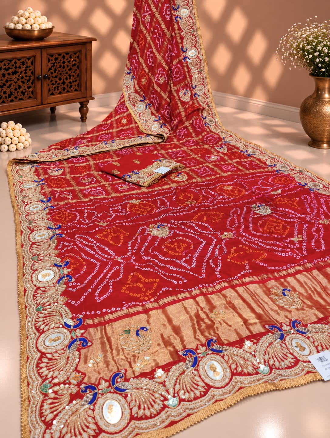 KcPc New Royal Look Gaji Silk Saree with Zardosi Work With Silver CoinsMNL