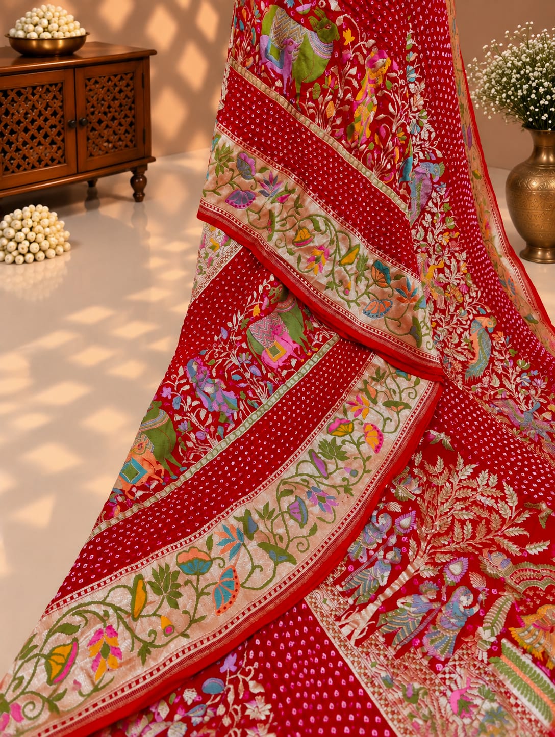KcPc New Festive Special Kaddi Georgette Kalamkari Style SareesASIF