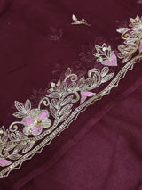 KcPc Diamond chiffon Mukesh Work Jaipuri TraditionalRajputi Saree VND