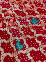 KcPc Figure Design Khaddi Georgette Janglaw Bandhani Neemzari SareeRed