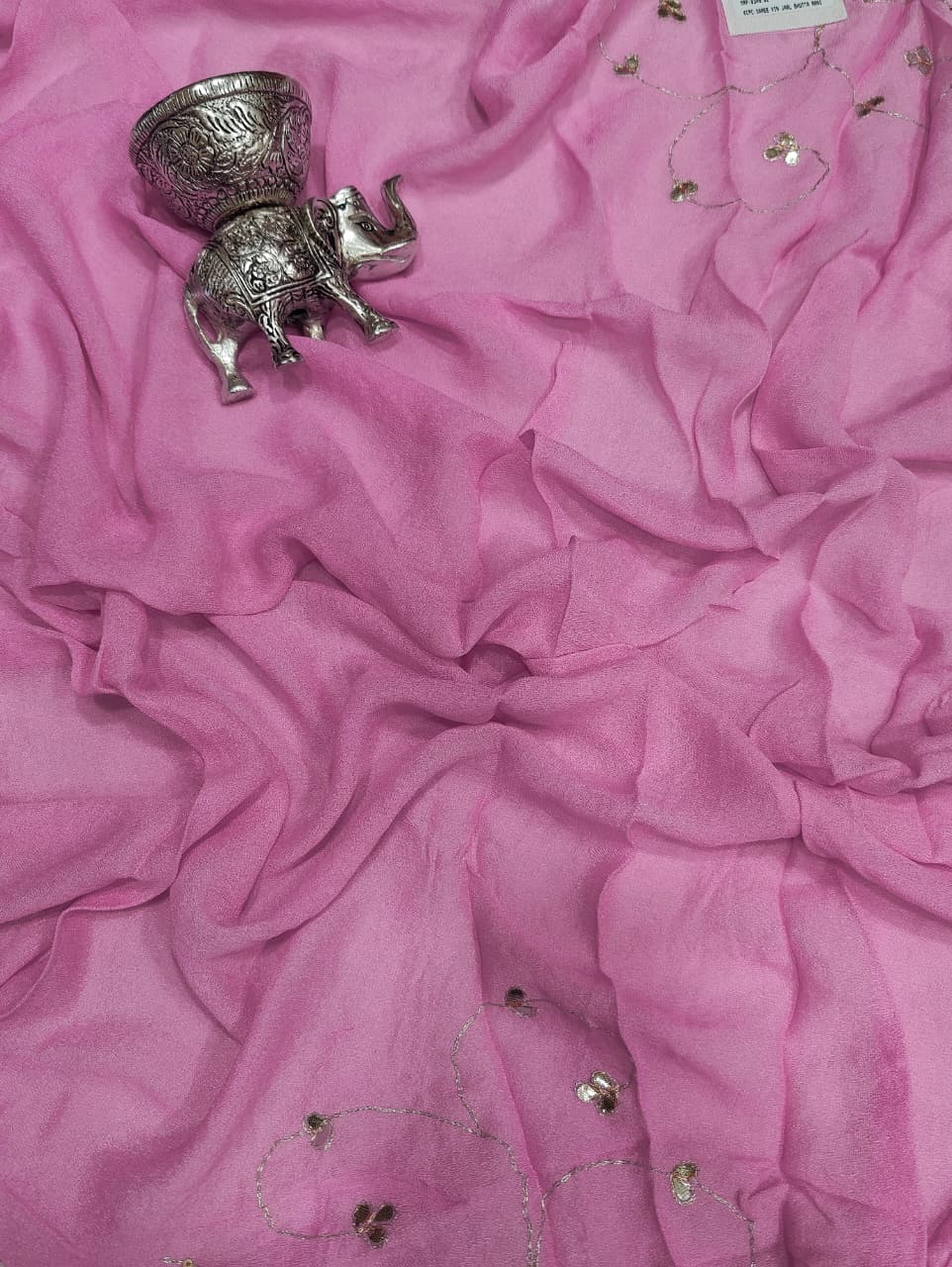 KcPc Pure Diamond Chiffon Mukes Work Rajputi Traditional Saree VND Rani