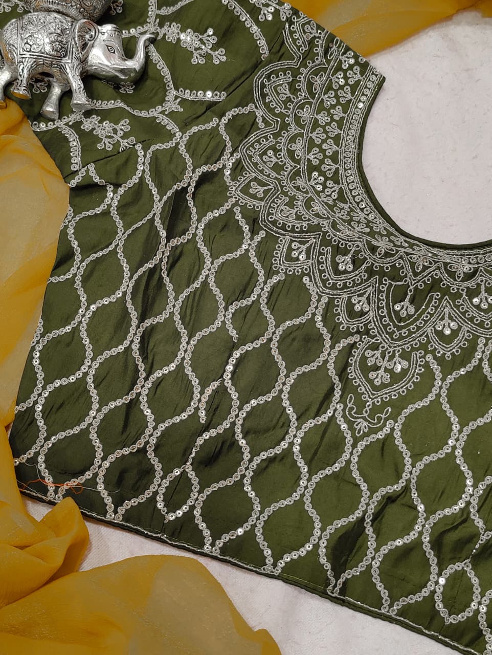 KcPc New Fancy Georgete Zari Crush Sequences Mix Work Saree AMT