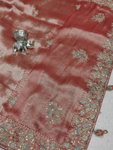 KcPc New Tissue Silk Bollywood Style With Sequence Embroidery Work Saree PAL