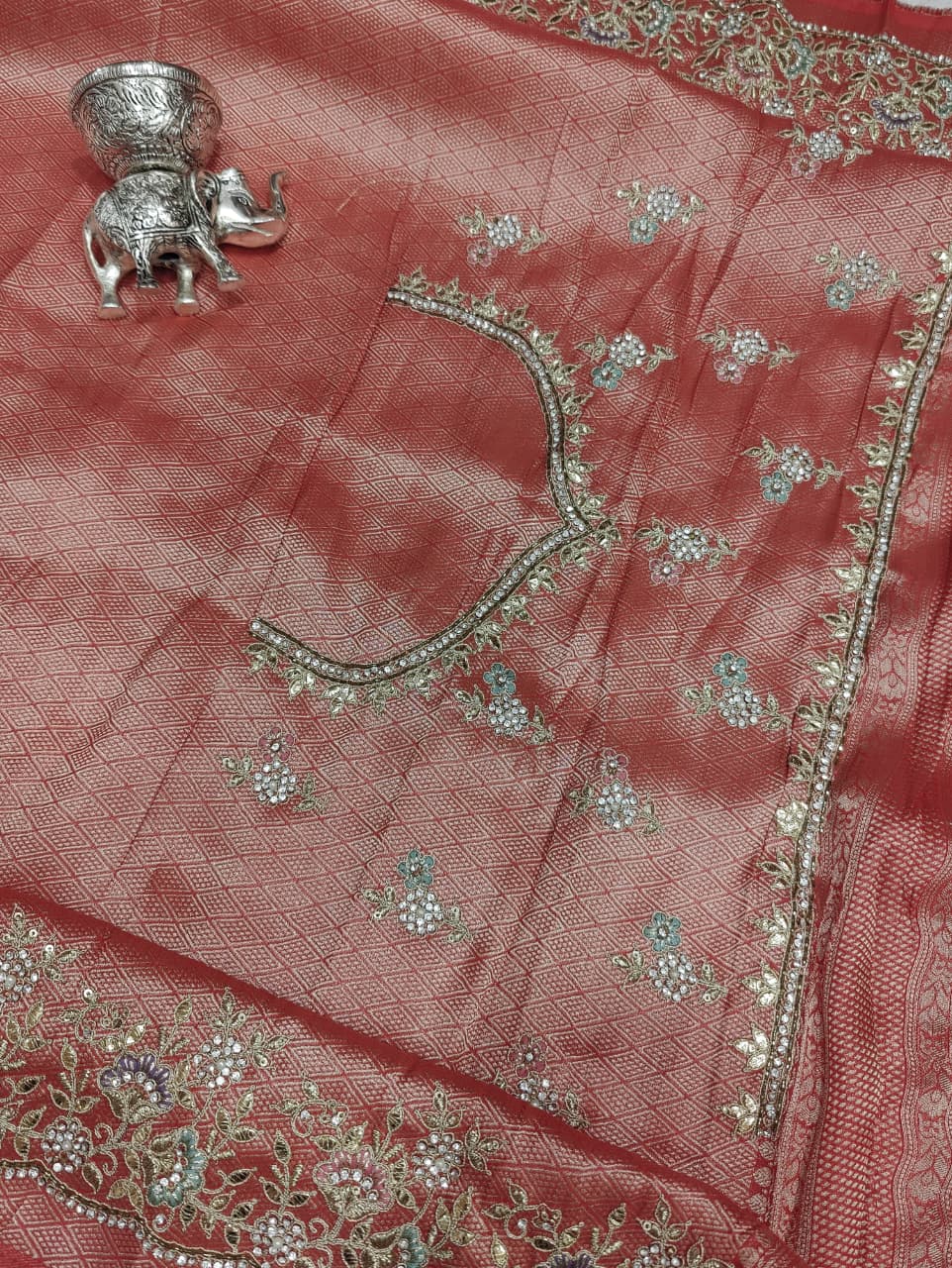 KcPc New Tissue Silk Bollywood Style With Sequence Embroidery Work Saree PAL