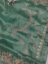 KcPc New Latest Tissue Silk Bollywood Style With Sequence Embroidery Work Saree PAL