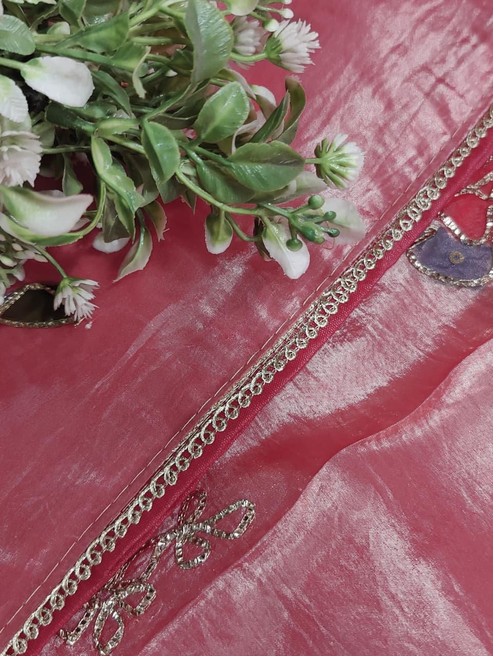 KcPc New Launch Tissue Silk Bollywood Style With Silver Gotapatti Work Saree SWA