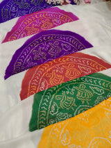 KcPc New Elegant Chinon Panetar Style Bandhani Saree SWA