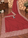KcPc Latest Heavy Blooming Vichitra Silk With EmbroideryHMRed