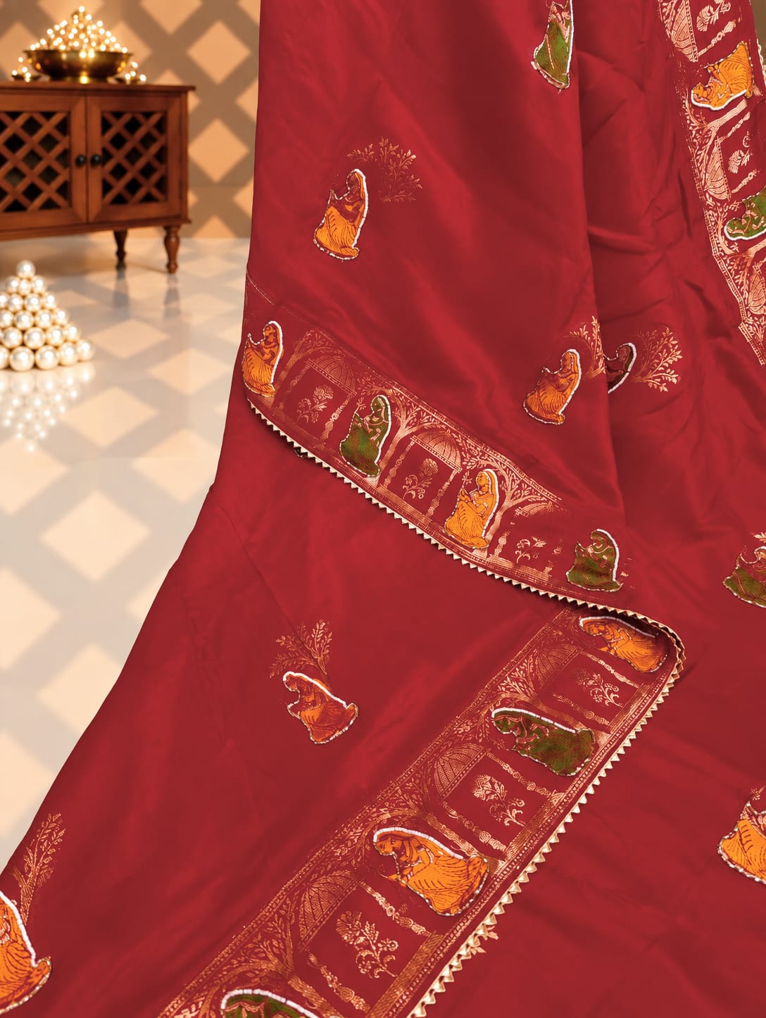 KcPc Latest Pure Munga Silk Karwa Chouth Special saree PF