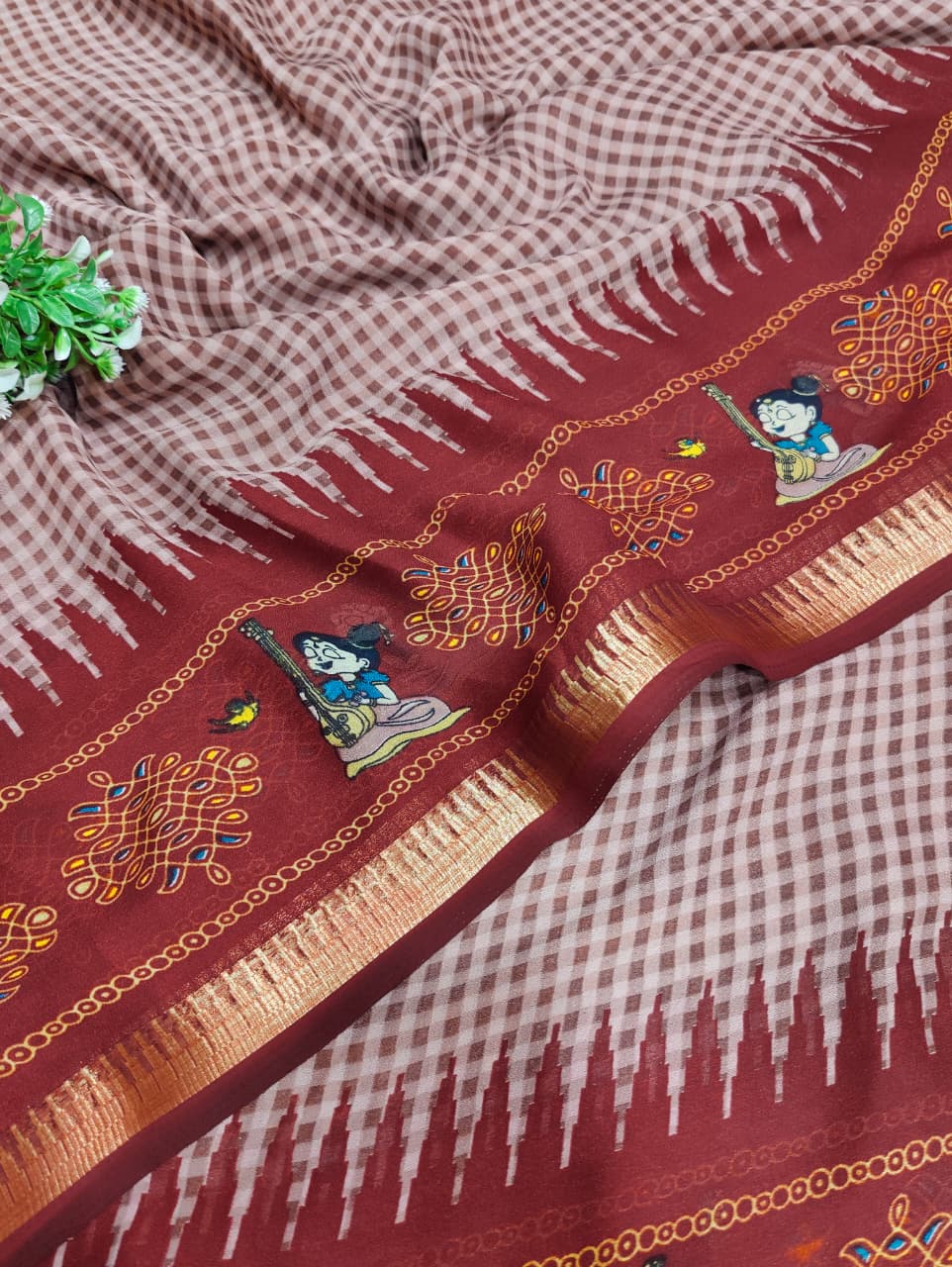 KcPc Royal Printed Georgette Silk Saree for Festive Wear VJT