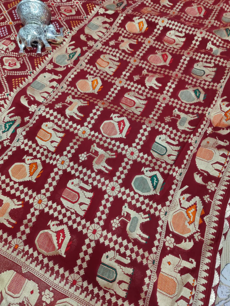 KcPc New Graceful Georgette Bandhani Saree with Matching BlouseMOHI