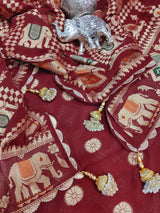 KcPc New Graceful Georgette Bandhani Saree with Matching BlouseMOHI