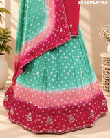 KcPc New Multi Shade Bandhani Cutdana Work LehengaGSM