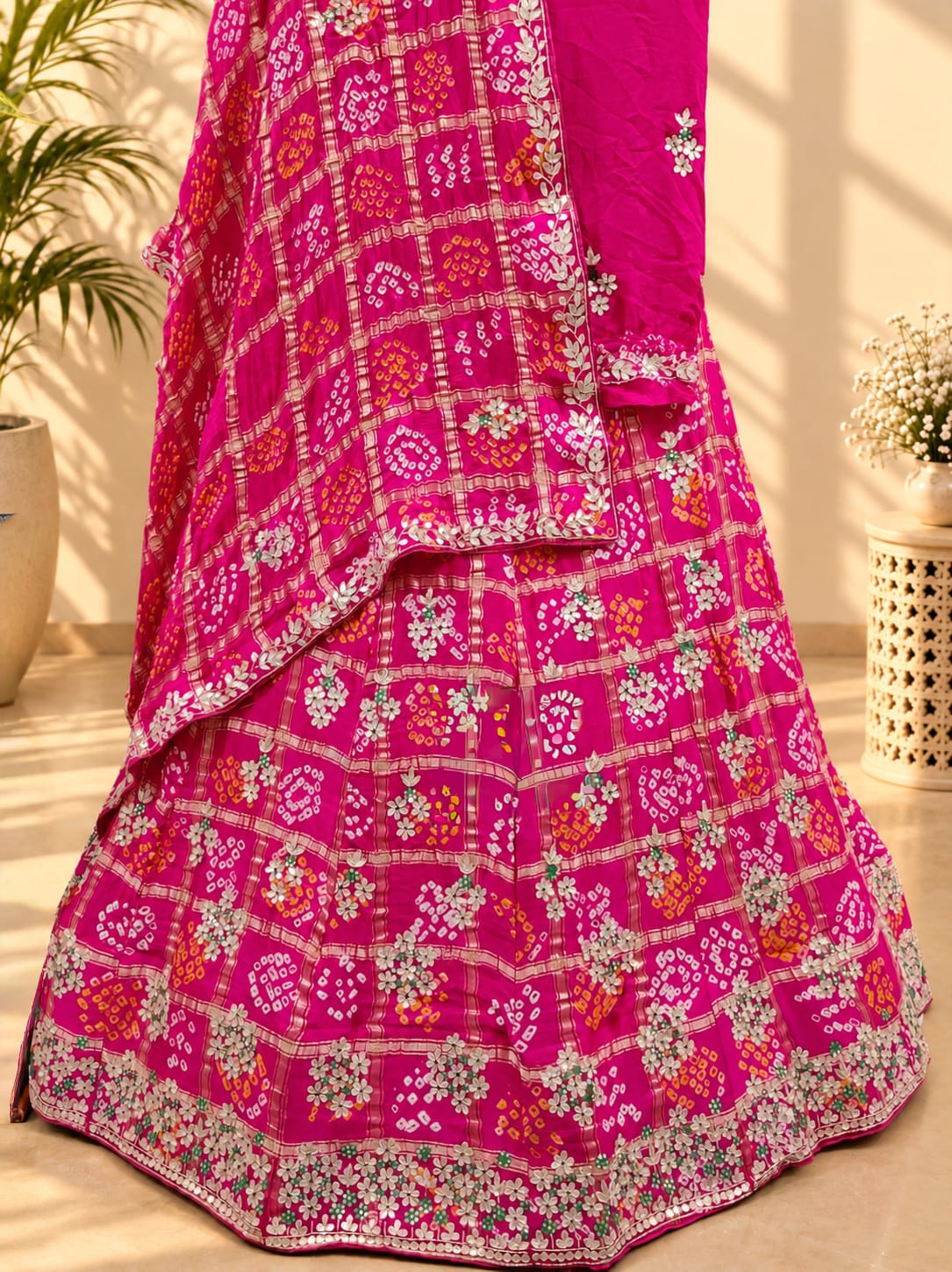 KcPc New Gaji Silk Gharchola Heavy Gotapatti Handwork LehengaBTU