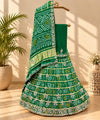 KcPc New Pure Gaji Silk Gharchola Bandhej Mirror Handwork Lehenga Set BTU