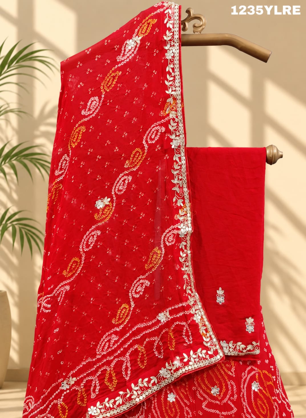 KcPc New Pure Chinon Bandhani Gotapatti Work Lehenga Set MAD