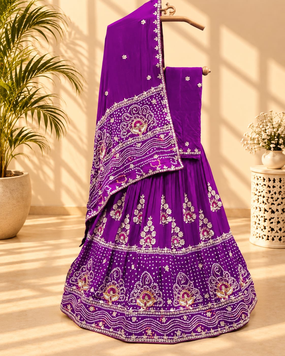 KcPc Latest Pure Gajji Silk Lehenga BTU Purple