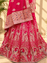 KcPc Upada Silk Bridal Lehenga with Banarasi Style and Cutdana Work BTU