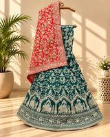 KcPc New Beautiful Upada Silk Banarasi Style Handwork Gotapatti Lehenga RTK