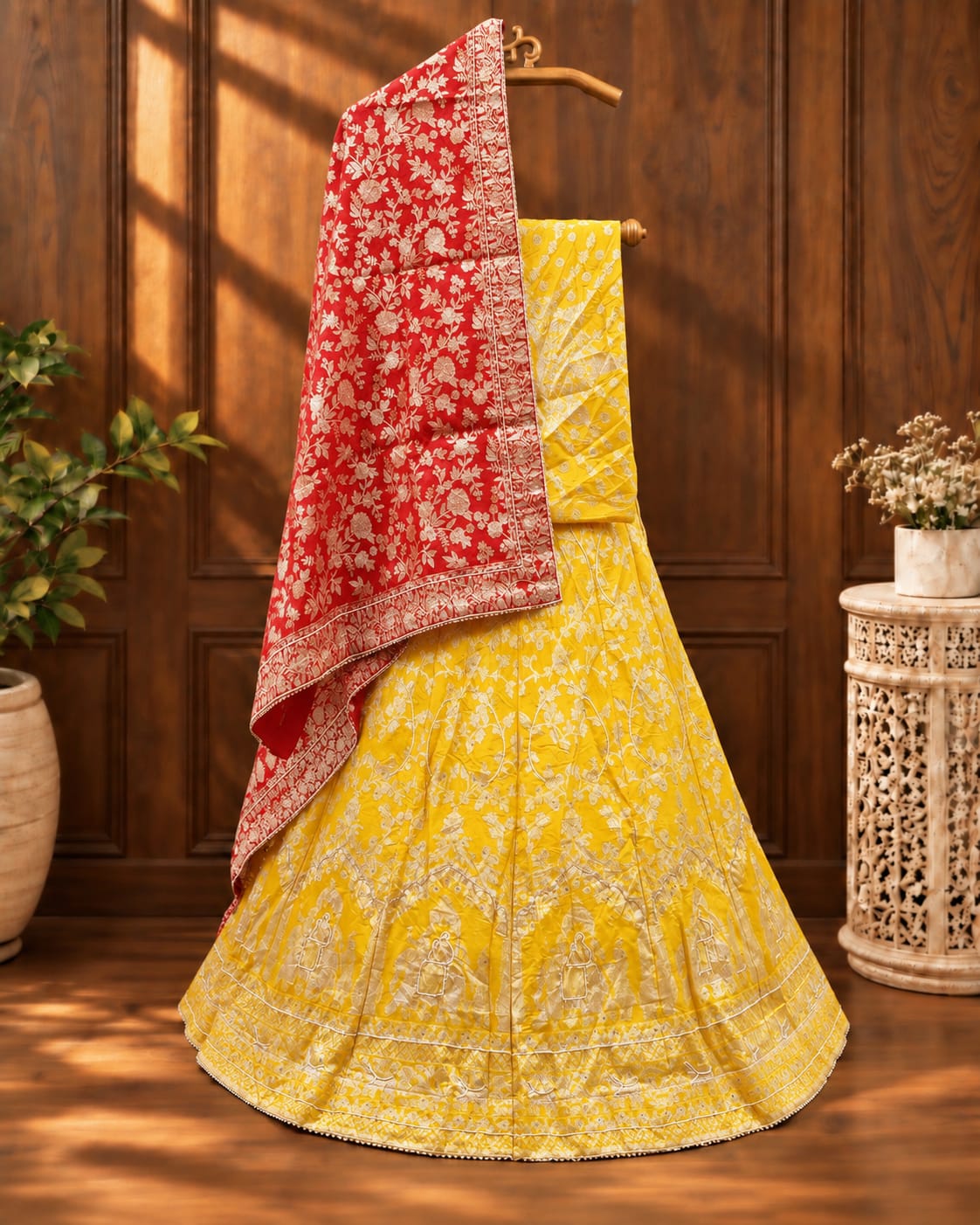 KcPc New special Upada Silk Banarasi Style Handwork Gotapatti Lehenga RTK