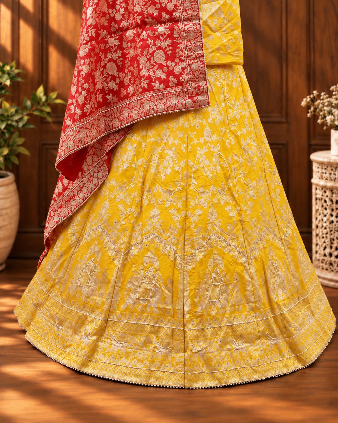 KcPc New special Upada Silk Banarasi Style Handwork Gotapatti Lehenga RTK