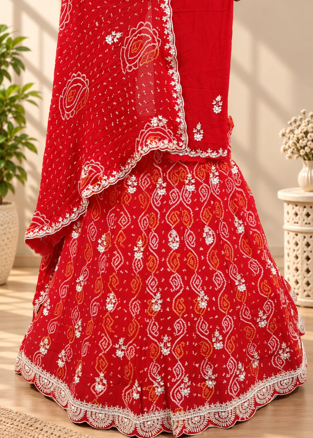 KcPc Pure Chinon Gotapatti Cutwork New Lehenga Set MAD