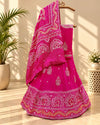 KcPc New Gaji silk bandhani Style With GotaPatti work Lehanga SATISH