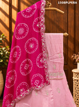 KcPc Pure upada Silk Pure Bandhani Dupatta Cutdana Gota patti work Lehenga MAD