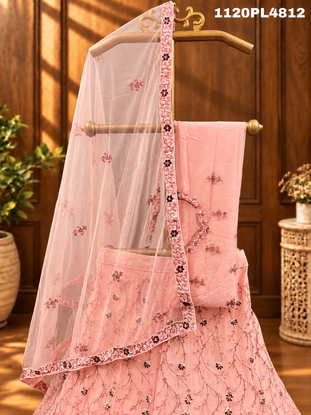 KCPC New Net Sequences Embroidery Lehenga set