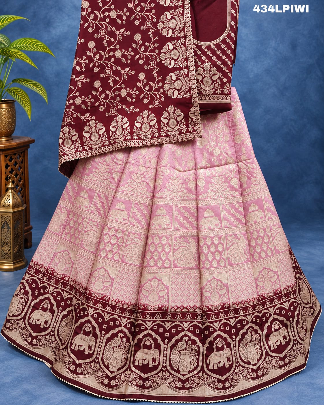 KcPc Pure Banarasi Dola silk With Zari Work Lehenga BTU