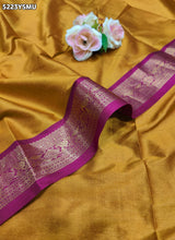 KcPc Designer Banarasi Silk Kanjivaram Style Saree with Traditional Zari Border SWA