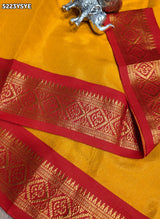 KcPc Traditional Kanjivaram Style Banarasi Silk Saree with Zari Border
