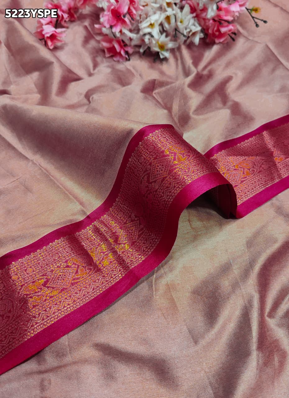 KcPc Banarasi Silk Kanjivaram Style Designer Saree with Zari Border