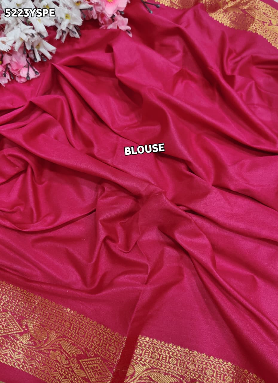 KcPc Banarasi Silk Kanjivaram Style Designer Saree with Zari Border