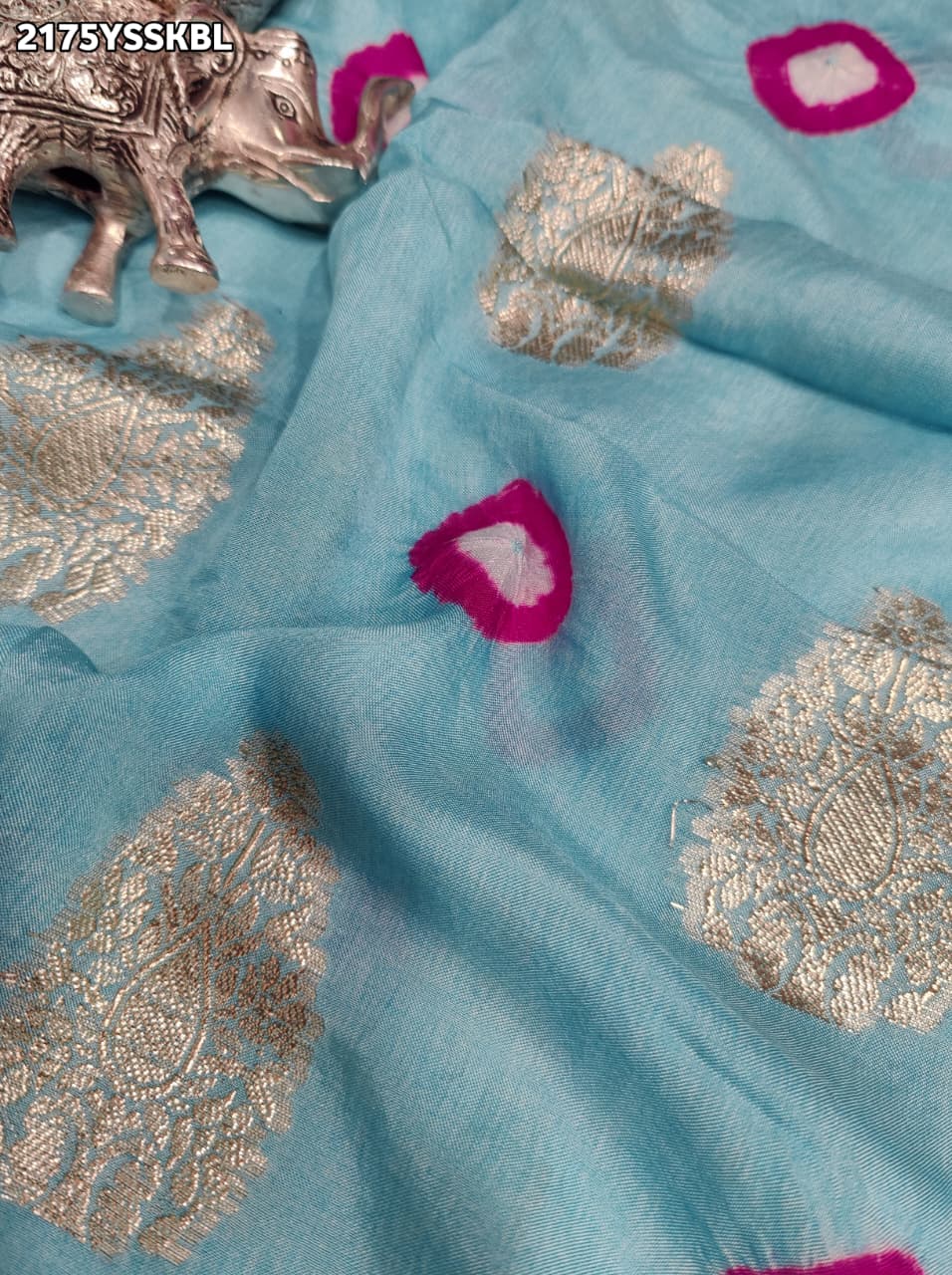 KcPc Special Dola Silk Bandhani Zari Weaving Work Saree RTK