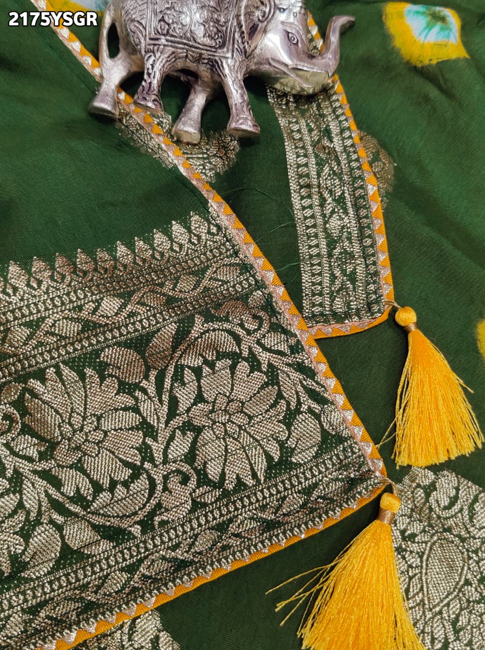 KcPc New Lounched Dola Silk Bandhani Zari Weaving Work Saree RTK