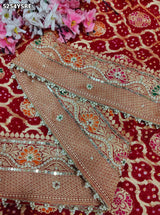 KcPc Khaddi Georgette Designer Bandhani Saree with Zardosi Embroidery for Festive Wear