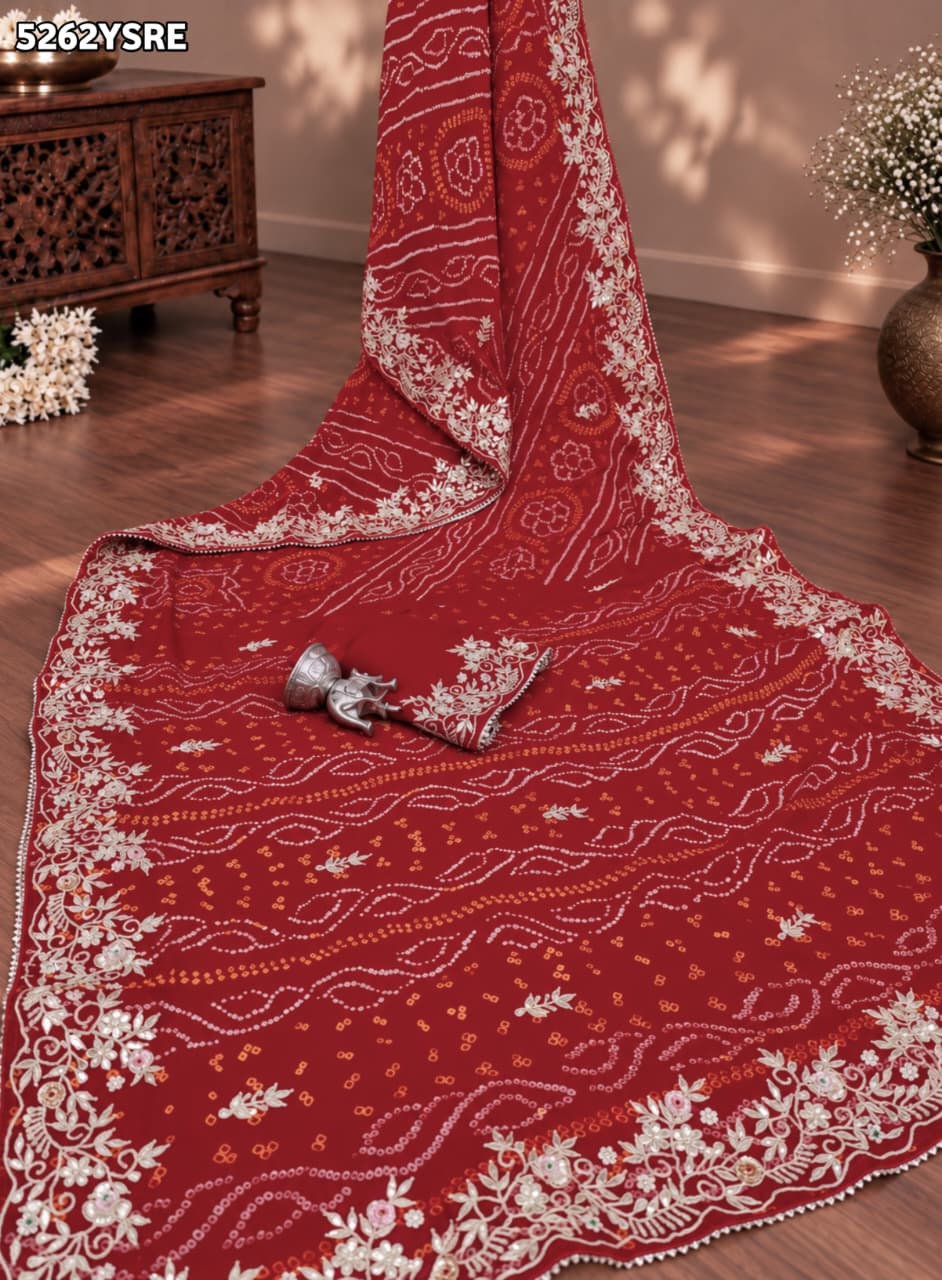 KcPc Ojariya Traditional Gota Patti Work Saree with Blouse for Festive CelebrationsRKSH