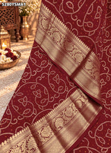 KcPc Festive Wear Viscous Silk Bandhani Style Saree with Zari Weaving VJT