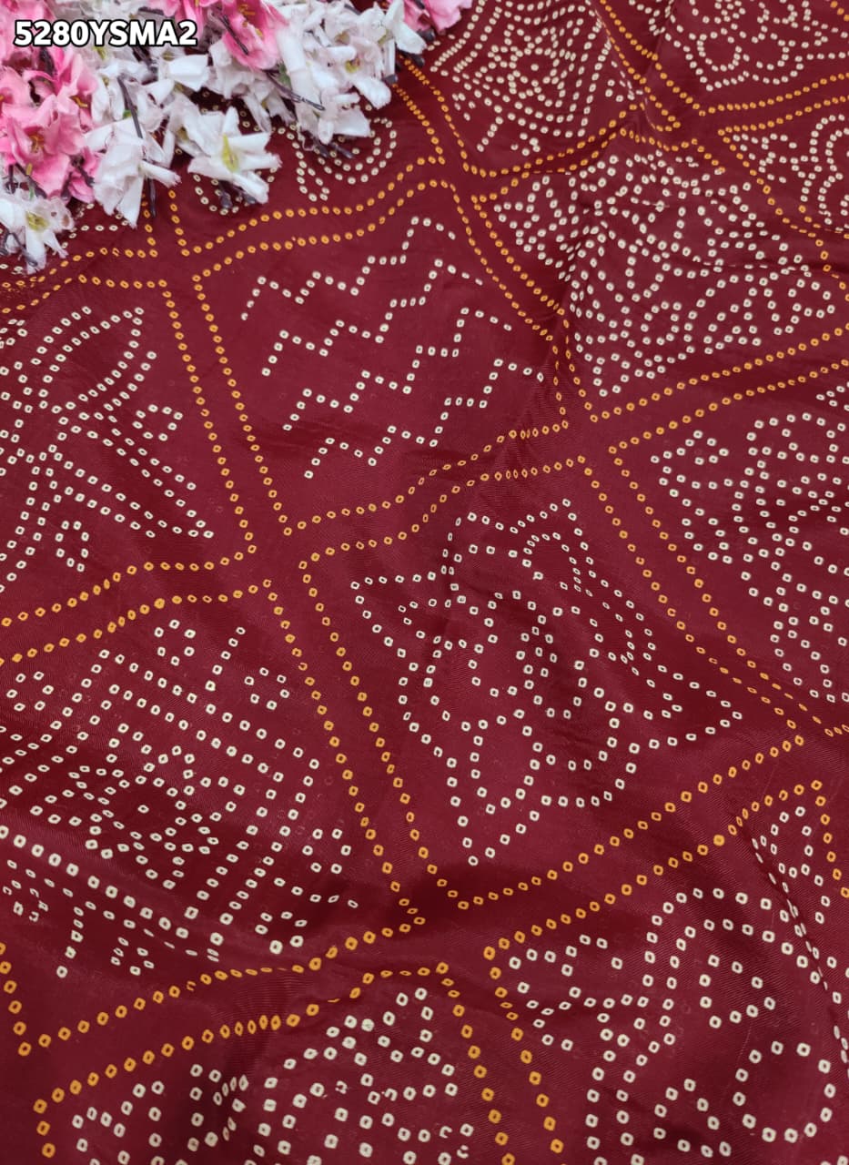 KcPc Traditional Viscous Silk Bandhani Saree with Rich Zari Weaving DesignVJT
