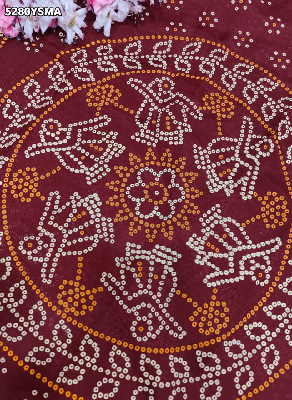 KcPc Viscous Silk Bandhani Style Saree with Zari Weaving for Festive WearVJT