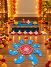Handcrafted Lakshmi Ganesha Diwali Pooja & Rangoli Set Traditional Mirror Work Rangoli, Clay Diyas & Festive Décor Gift Box