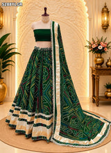 KcPc Designer Georgette Bandhani Lehenga with Beautiful Traditional Gota Work