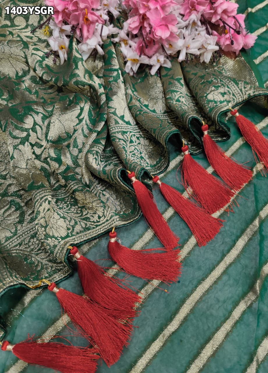 KcPc Traditional Leheriya Style Saree in Khaddi Georgette Fabric VSH