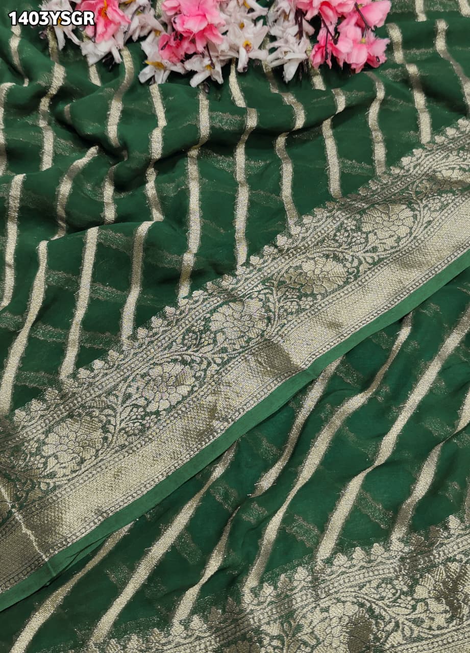 KcPc Traditional Leheriya Style Saree in Khaddi Georgette Fabric VSH